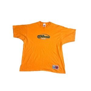 Vintage Wilson Pro 5000‎ Size Large Yellow T Shirt Made In USA Retro